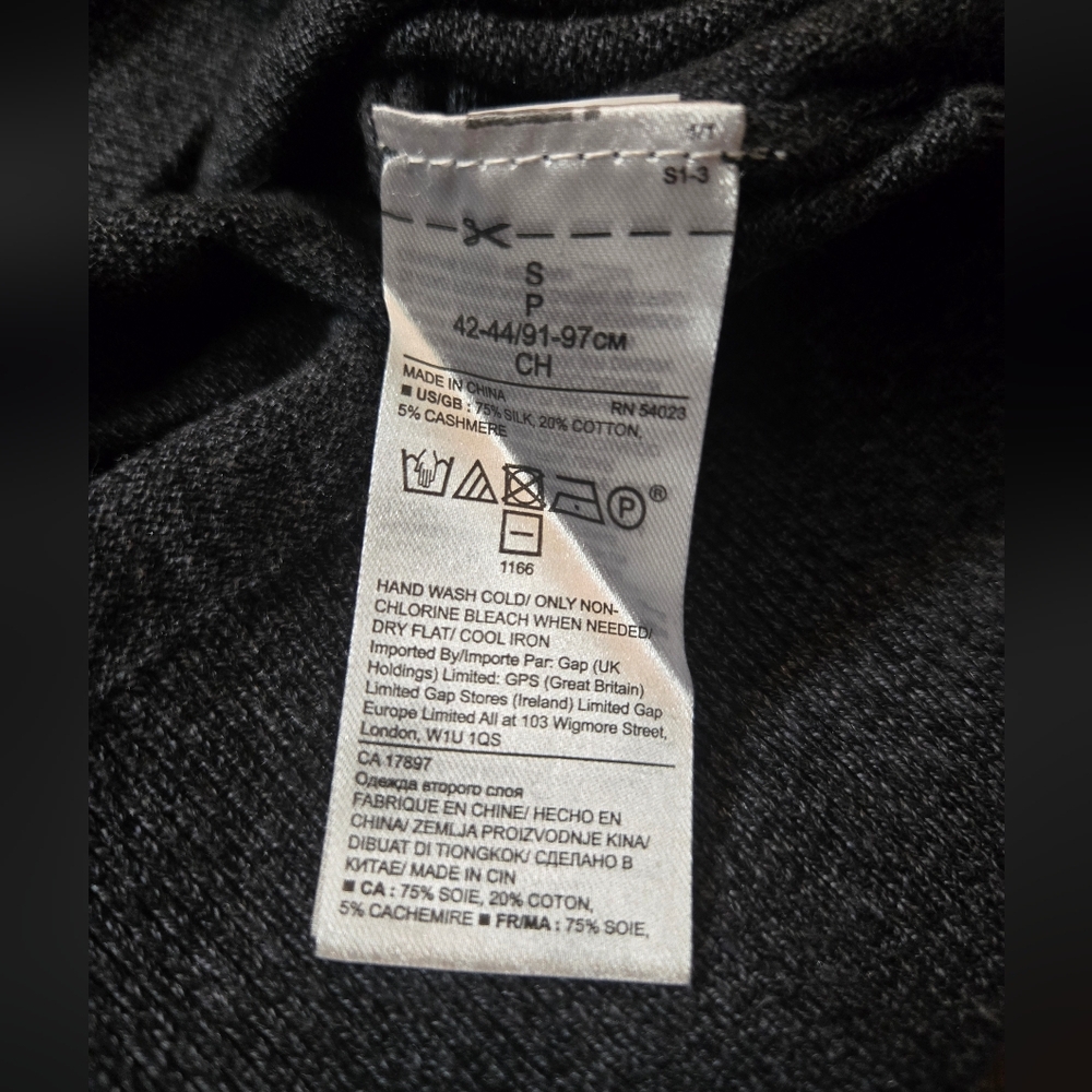 Banana Republic Luxury Blend Silk Cashmere Cotton V Neck Knit Sweater Small - Picture 5 of 8